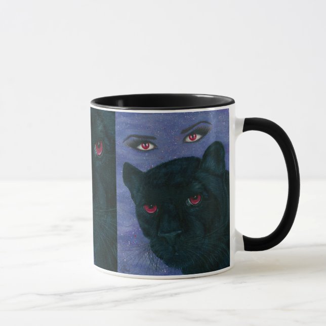 Carmilla schwarzer Panthervampire-gotische Tasse (Rechts)