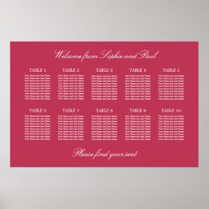 Carmine Magenta 10 Tafelplakat Poster