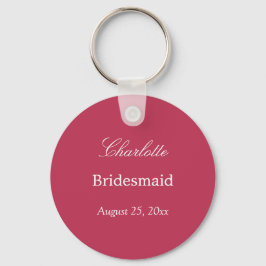 Carmine Magenta Bridesmaid Vielen Dank Schlüsselan Schlüsselanhänger