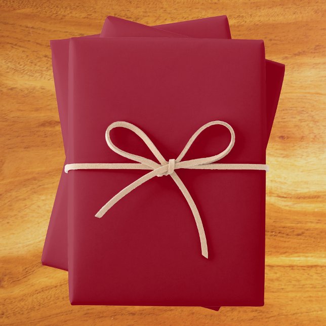 Carmine Solid Color Geschenkpapier Set (Von Creator hochgeladen)