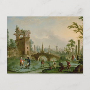 Carmontelle gibt die Schlüssel des Parc Postkarte