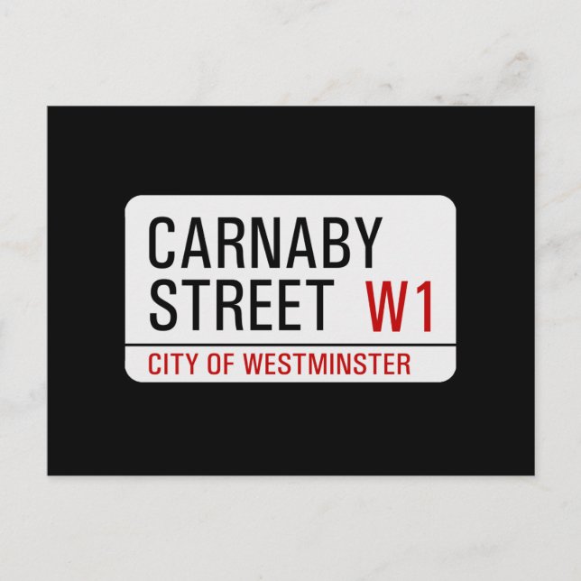 Carnaby Street-Schild Postkarte (Vorderseite)