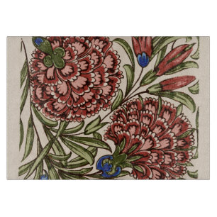 Carnation Blume Tile Antique Rustikale Kunst Schneidebrett