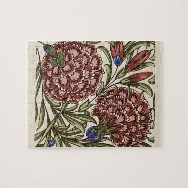 Carnation Blume Tile Antiquitäten Kunst (Horizontal)