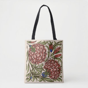 Carnation Blume Tile Antiquitäten Kunst Tasche