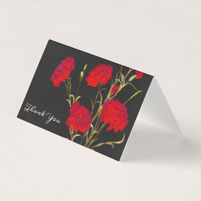 Carnation élégante personnalisable Merci floral (Front)