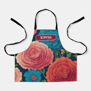 Carnation Floral Personalisiertes Muster Schürze