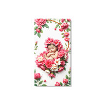 Carnation Halo - Baby Girl Birth Blume Art