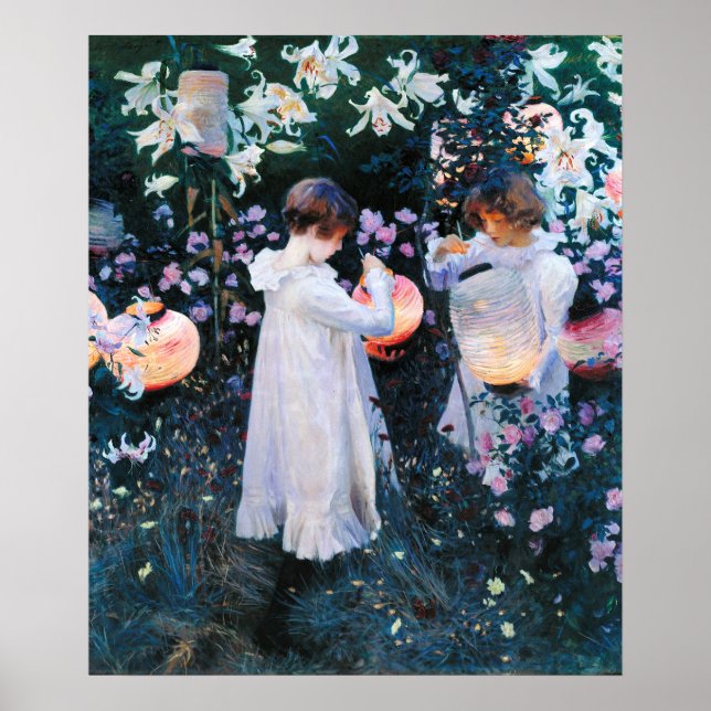 Carnation, Lily, Lily, Rose, Sargent  Poster (Vorne)