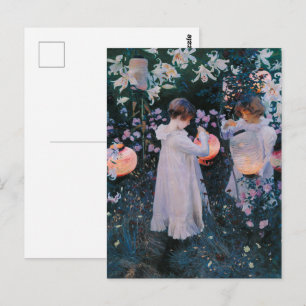 Carnation Lily Lily Rose von John Singer Sargent Postkarte