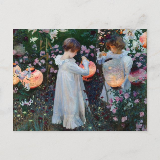 Carnation Lily Rose John Sargent Fine Art Postkarte (Vorderseite)