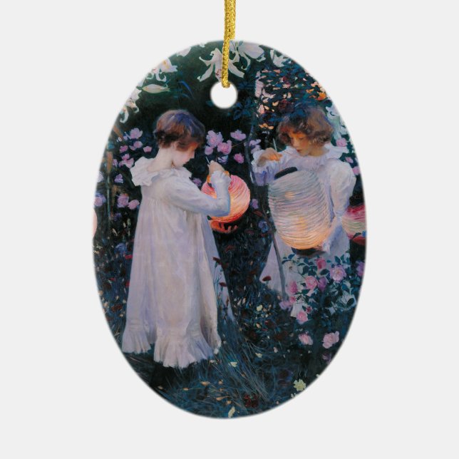 Carnation Lily Rose John Singer Sargent Art Keramik Ornament (Vorne)