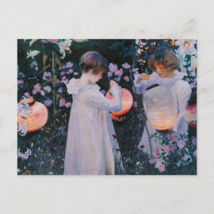 Carnation Lily Rose John Singer Sargent Art Postkarte
