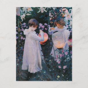 Carnation Lily Rose John Singer Sargent Art Postkarte