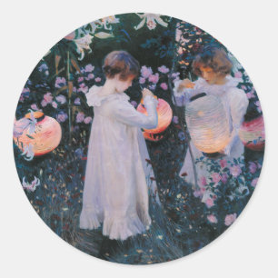 Carnation Lily Rose John Singer Sargent Art Runder Aufkleber