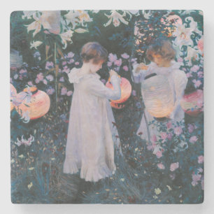 Carnation Lily Rose John Singer Sargent Art Steinuntersetzer