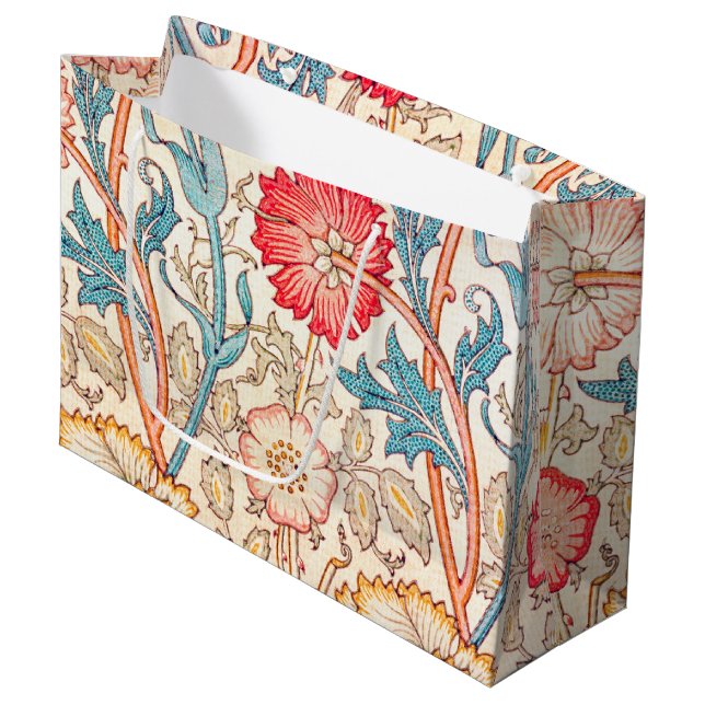 Carnation, William Morris große Geschenktasche Geschenktüte (Vorderseite Schrägansicht)