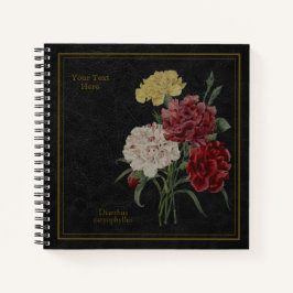 Carnations Black Notebook Notizbuch