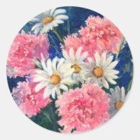 CARNATIONS & DAISIES by SHARON SHARPE