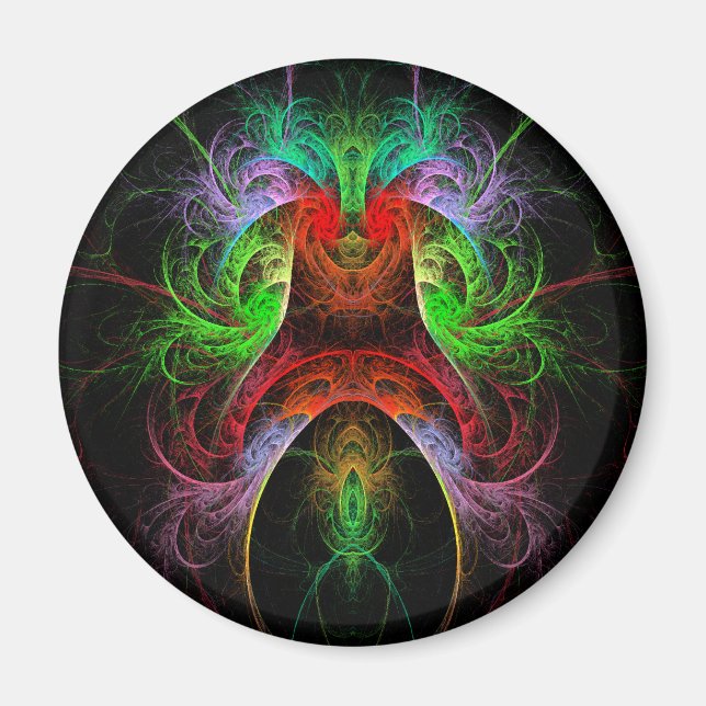 Carnaval Abstrakt Art Rundmagazin Magnet (Vorne)