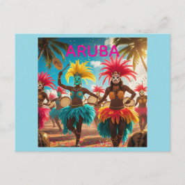 Carnaval d'Aruba couleurs carte postale