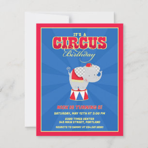 Carnaval de cirque Invitation de fête d'anniversai