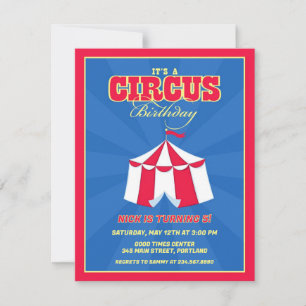 Carnaval de cirque Invitation de fête d'anniversai