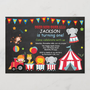 Carnaval de cirque Invitation de fête d'anniversai