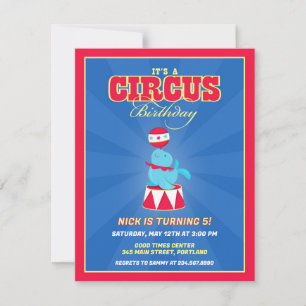 Carnaval de cirque Invitation de fête d'anniversai