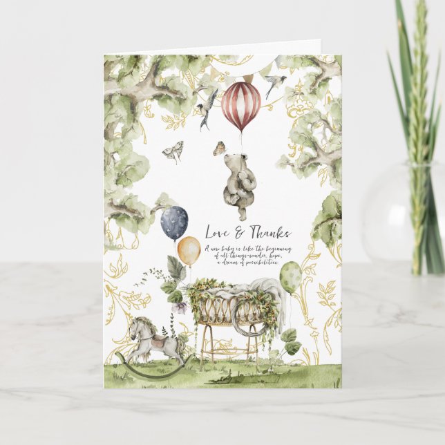 Carnaval de cirque | Merci de Baby shower des bois (Devant)