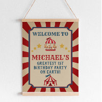 Carnaval de cirque vintage Affiche de bienvenue d'