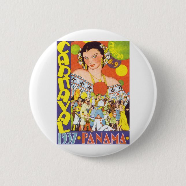 Carnaval in Panama Button (Vorderseite)