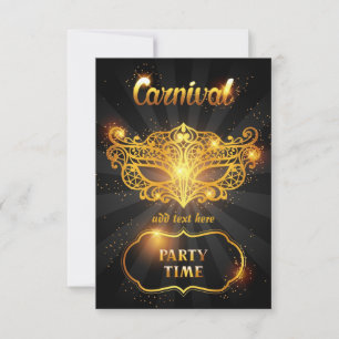 Carnaval Invitation Carte Plat