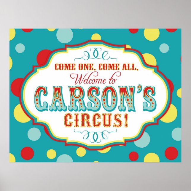 Carnaval ou Affiche de bienvenue de cirque Carson (Devant)