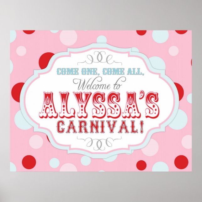 Carnaval ou Affiche de bienvenue de cirque pour Al (Devant)