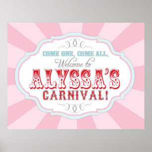 Carnaval ou Affiche de bienvenue de cirque pour Al