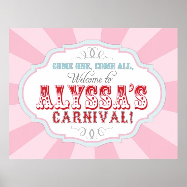Carnaval ou Affiche de bienvenue de cirque pour Al (Devant)