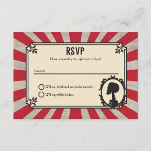 Carnaval Skeleton Skull Steampunk Wedding RSVP