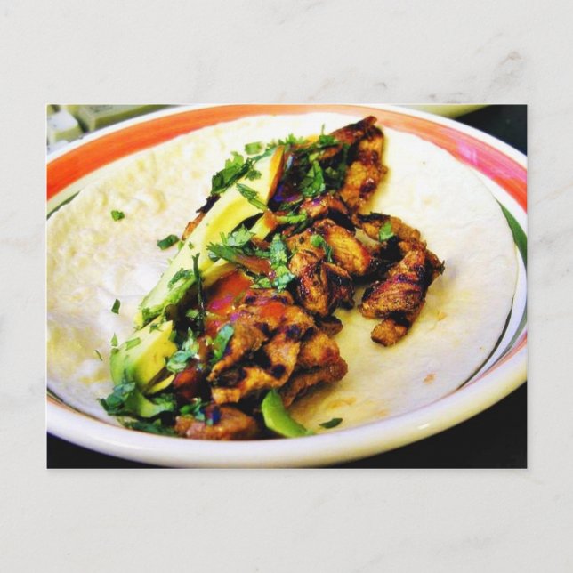 Carne Asada Tacos Postkarte (Vorderseite)