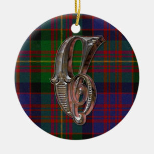 Carnegie Kariert Monogram Ornament