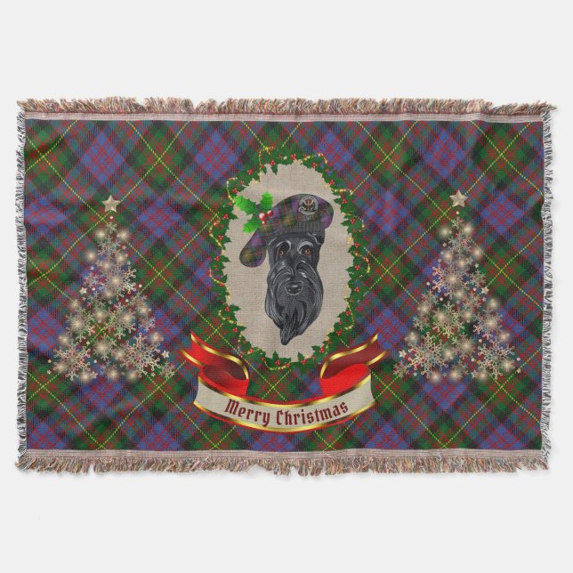 Carnegie Scottie Dog Christmas Decke (Vorderseite)
