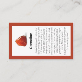 Carnelian Crystal Meaning Juwelier Display Card Visitenkarte