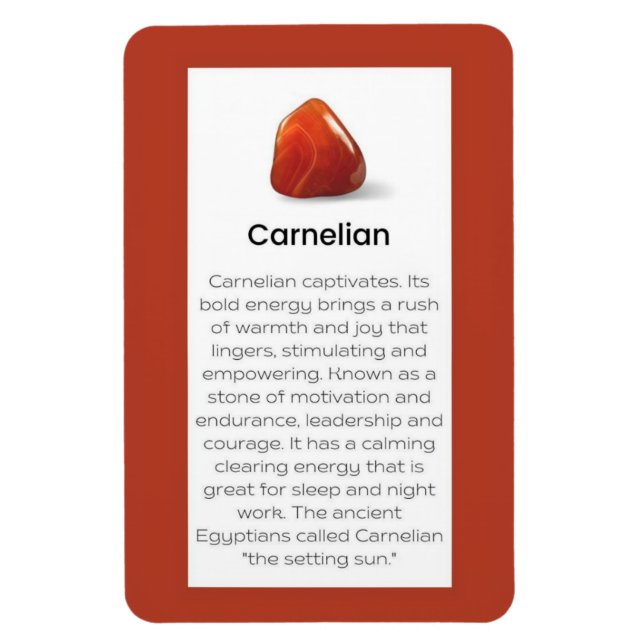 Carnelian Crystal Meaning Juwelier Magnet Sign (Vertikal)