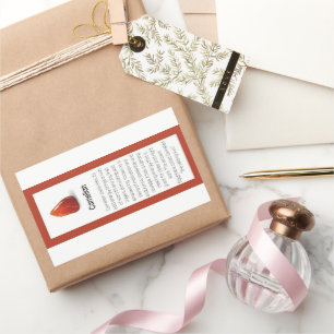 Carnelian Crystal Meaning Juwelier Packet Rechteckiger Aufkleber