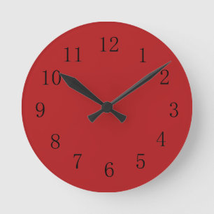 Carnelian Red Kitchen Wall Clock Runde Wanduhr