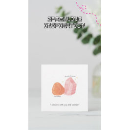 Carnelian & Rhodochrosite Affirmation Style 2 Mitteilungskarte