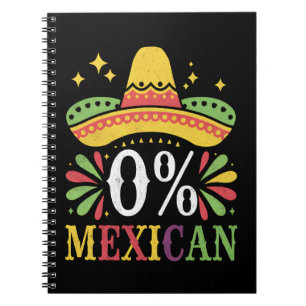 Carnet 0% Mexicain Zéro Pour Cent Drôle Cinco De Mayo