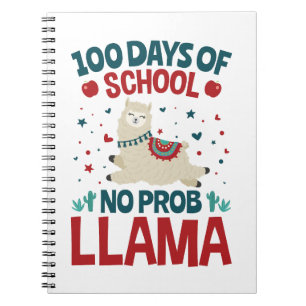 Carnet 100 jours d'école No Prob Llama