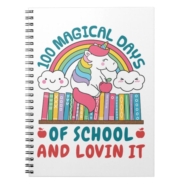 Carnet 100 Jours magiques de l'école Unicorn (Devant)