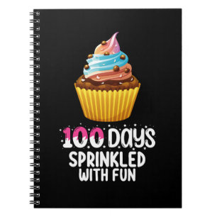 Carnet 100 jours parsemés de gâteau cupcake d'école amusa